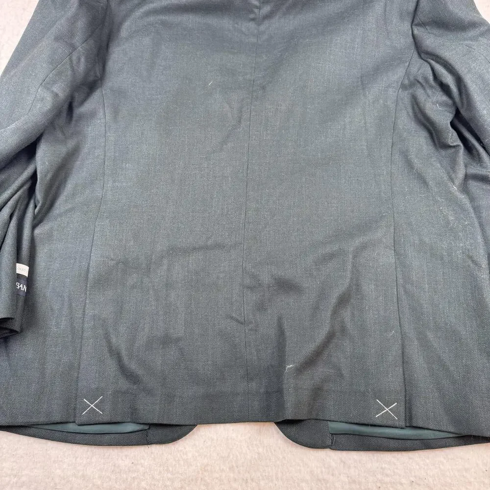 Jos. A. Bank Suit Jacket Mens Size 48R Green Stretch Tailored Fit Notch Lapel